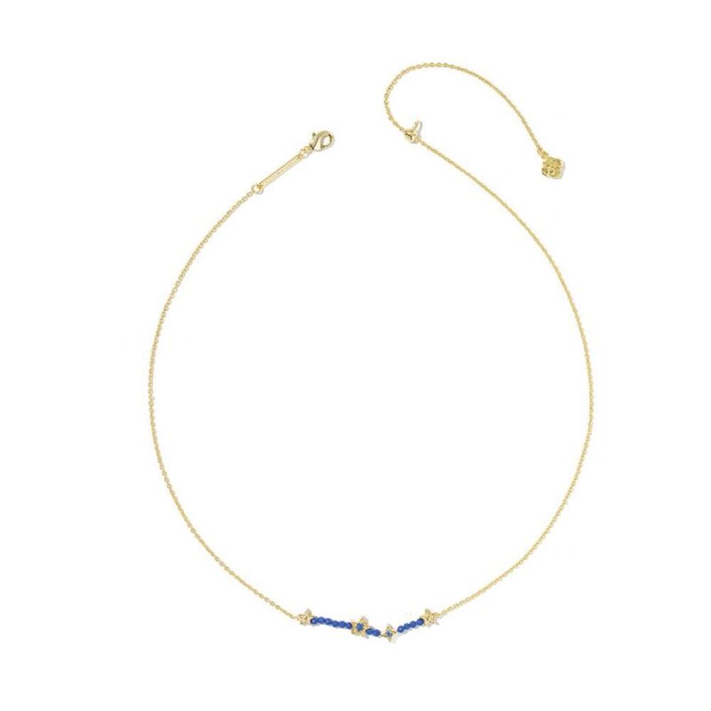 Kendra Scott Beaded Star Charm Necklace - Blue/Gold One Size
